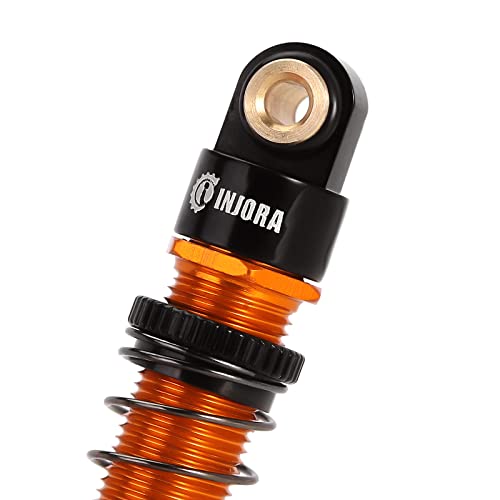 INJORA 45mm Aluminum Threaded Oil Shock Absorbers for 1/24 FMS FCX24 (Gold) - color: Gold