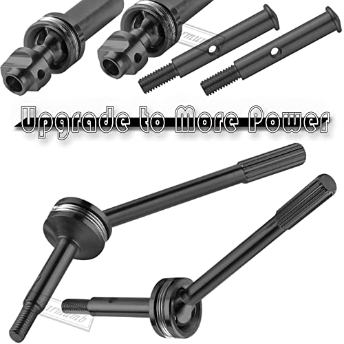 Upgrades Part Rear Drive Shaft CVD & Front Axles for 1/10 Rustler VXL 2WD,Stampede VXL 2WD,Slash VXL 2WD,Hoss VXL 2WD,Stainless Steel #45 Drive Shaft with Hex,Black - style: Black (for 2wd)