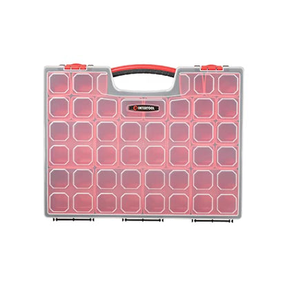 INTERTOOL Hardware Organizer with 24 Removable Bins - Small Parts Storage Tool Box for Nuts, Bolts, Screws, Nails - Portable Handle Transparent Lid with Locks BX08-4033 - style: 24 Removeable Bins