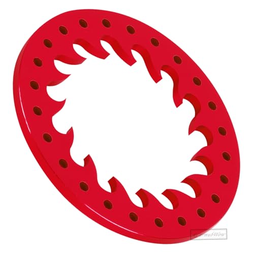 RC Metal 1.9 Beadlock Wheels Replacement Ring for 1/10 Crawler RC Car TRX4 SCX10 90046 90047,Alloy 1.9" Beadlock Rims Replacement Ring,4pcs,Red - color: Red(4pcs)