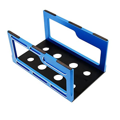 Metal RC Car Work Stand Repair Workstation Platform Shock Damper Pits Stand for 1/8 1/10 1/12 RC Cars Truck Buggy,Black
