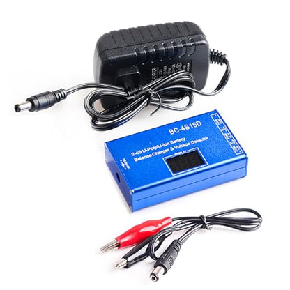 High Performance BC-4S15D RC Balance Charger with LED Display Lithium Battery Charger with Cable and Power Adapter for Remote Control Toys/Aircraft Models/Car Models