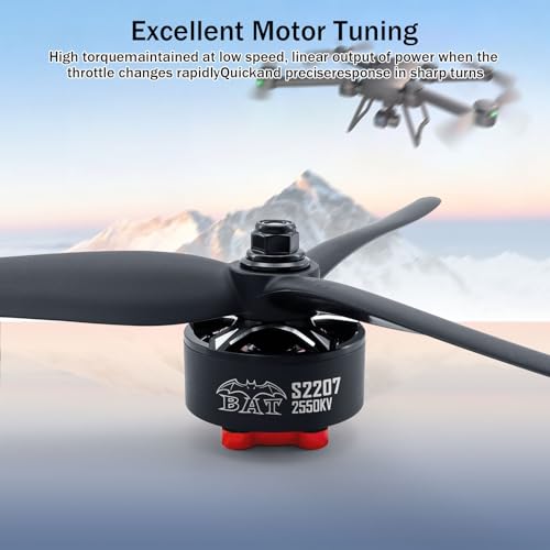 Surpass Hobby S2207 Brushless Motor 2550KV 4S Drone Motor fit for 5-6Inch RC Models FPV Racing Drone Quadcopter - size: 2550kv, style: S2207-1pcs