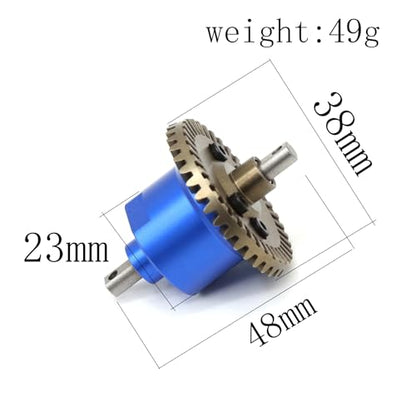 Metal Differential 37T Ring Gear #45 Steel Differential Carrier Aluminium Alloy for Traxxas Slash 4X4 Rustler 4X4 VXL Stampede 4X4 VXL Upgrade Parts (Dark Blue)