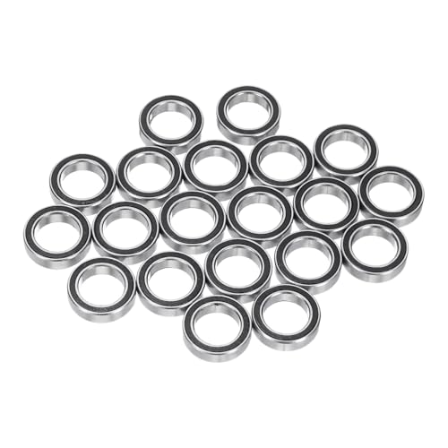 uxcell 20pcs 6700-2RS Miniature Deep Groove Ball Bearings 10x15x4mm Double Sealed Bearings (Black) for Electric Motor, Home Appliances, Machinery, P6 (ABEC 3) - color: Black, size: 6700-2RS