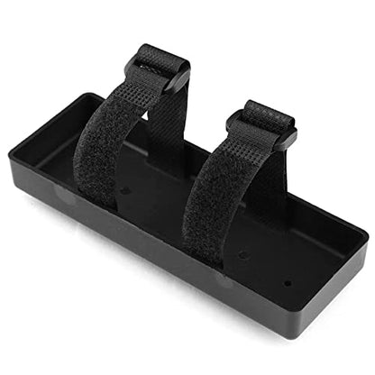 RC Model Car Plastic Battery Box Tray Bracket with Antiskid Tie Straps for 1/8 1/10 RC Crawler Car SCX10 D90 TRX4 Accessories (Black)