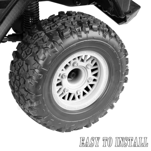 12mm/14mm/17mm Hex RC Truck Tires for Slash 2WD 4×4,Arrm a Senton,Axia1,Rc 4wd,Red cat,RC Short Course Truck Wheels and Tires,White - color: White - (12mm/14mm/17mm Hex)