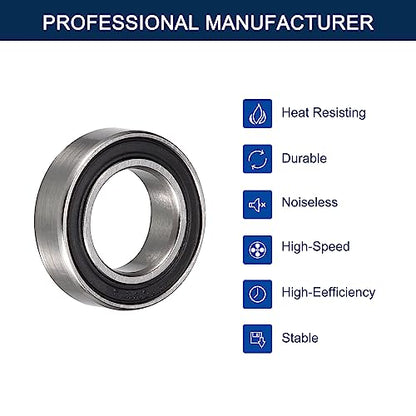 MR115-2RS Deep Groove Ball Bearings, ID 5mm x OD 11mm x Width 4mm Miniature Bearings, Double Rubber Sealed Ball Bearing Pre-Lubricated Chrome Steel Z2 Lever 10pcs - size: MR115-2RS 5x11x4mm