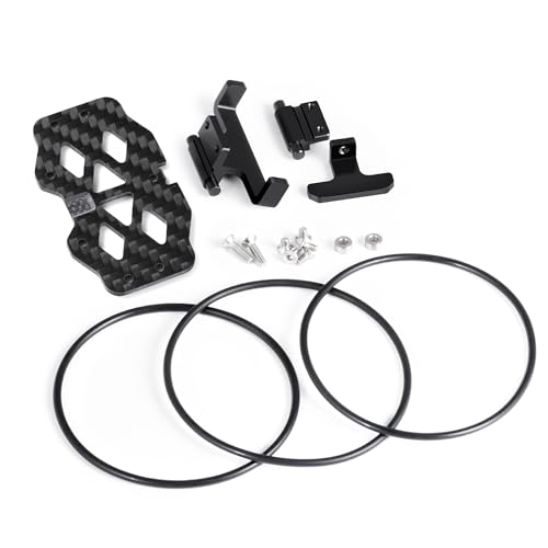 TRX4M Battery Tray Holder Mount Plate - Carbon Fiber and Aluminum Battery Protection Plate Bracket for TRX4M Defender Bronco K10 F150 1/18 RC Crawler Car Upgrades