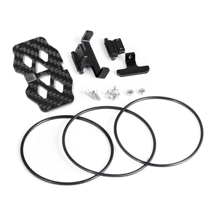 TRX4M Battery Tray Holder Mount Plate - Carbon Fiber and Aluminum Battery Protection Plate Bracket for TRX4M Defender Bronco K10 F150 1/18 RC Crawler Car Upgrades