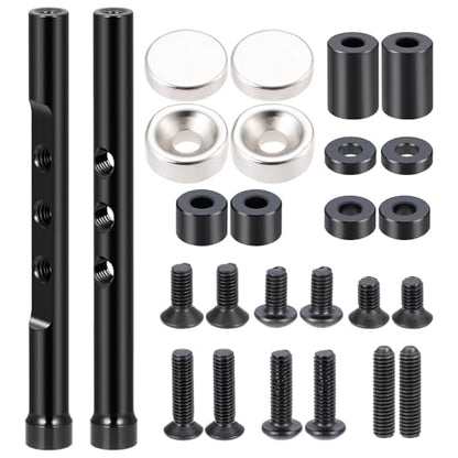 MORLORDY Aluminum RC Body Posts Set for 1/10 Yokomo TT01 TT01E TT02 Sakura D4 D5 RC Drift Racing Car Upgrade Parts (Long - Black) - color: Long - Black