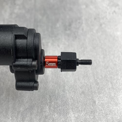 RCHUBAM 2PCS Steel Portal Stub Axle for 1/18 Redcat Ascent-18 Upgrade Part | 1 Pairs Stock Size/+5mm/+10mm Portal Stub Axle,RC Rock Crawler Car Upgrade - style: +5mm CVD Stub Shaft