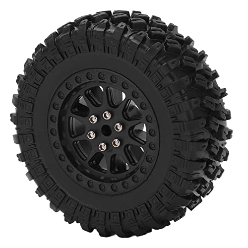 FastUU RC Car Tires Wheel, Wear Resistance Antislip RC Car Rubber Tires Excellent for WPL B14 B24 C14 C24 for MN D90 D91 D96 D99(R789BL Black)
