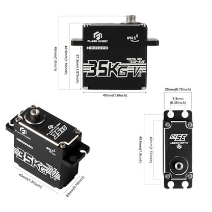 35KG RC Digital Servo 8.4V High Torque Servo with IP67 Waterproof for 1/8 1/10 Scale RC Crawler Cars Trucks Boats & Robot Arms(Control Angle 180°)