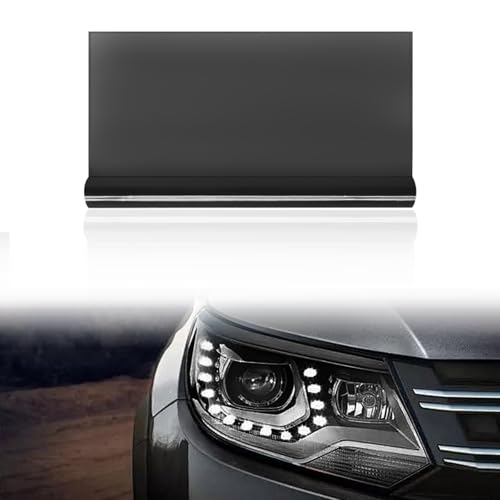Car Lamp Film 12 X 48inch Cuttable and Stretchability, Non-Marking Self-Adhesive Decals Car Decor, Car Headlight Taillight Fog Lamp Packaging Protective Film, Black - color: Black