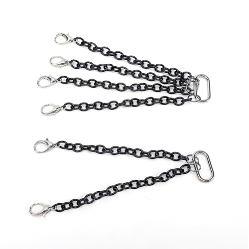 Asixxsix 2pcs Metal Trailer Chain with Tow Hook and Lobster Claw Hooks for RC Crane Model 1/50 DIY Decoration Accessories, for Crawler Climbing Car Upgrade Parts (8CM) - size: 8CM