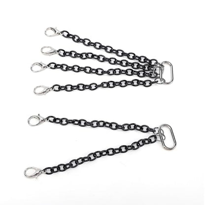 Asixxsix 2pcs Metal Trailer Chain with Tow Hook and Lobster Claw Hooks for RC Crane Model 1/50 DIY Decoration Accessories, for Crawler Climbing Car Upgrade Parts (8CM) - size: 8CM