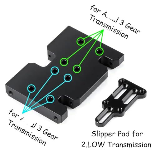 COMODO Delrin Skid Plate with Slidable Shim for 1/10 RC Crawler Chassis – 70mm Wide Replacement Underbody Guard Compatible with 3-Gear & Element Transmissions