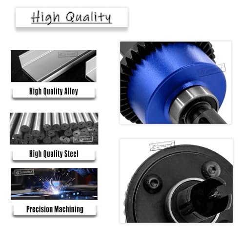 43T Differential Active with 10T Input Gear Upgrades Part for 1/7 Fireteam Mojave 1/8 Karton Notorious Outcast Talion,Metal Diff Set Hops Up,Replace #ARA310957,Navy Blue - color: Navy Blue(43T-10T)