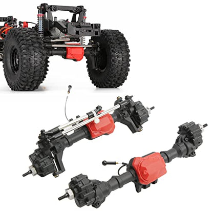 RC Car Axles, Rustproof 2 Pcs 45° Steering Angle Front Rear Portal Axle Assembly Sturdy for Traxxas 1/10 RC Crawler Car