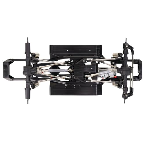1/10 RC Crawler 313mm Chassis Kit, DIY Rolling Frame Assembly with 2-Speed Gearbox, 35T 550 Motor, Axles and Links for RC Crawler Build (Without Wheels)
