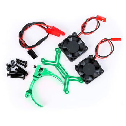 Metal 40-42MM 20000RPM Motor Cooling Fan Heat Sinks for Arrma 4068 4074 4274 4268 RC Motors(Green) - color: Green