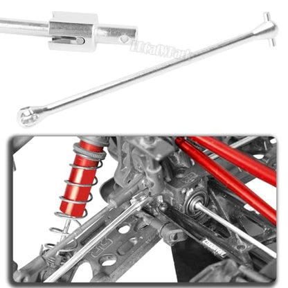 RC Drive Shaft Axles & Driveshaft Dogbone & Diff Outdrive w/Wheel Hex Nuts Upgrades Part for 1/5 KRATON 8S BLX/Outcast 8S BLX,Drive Shaft Axles CVD,Silver & Red
