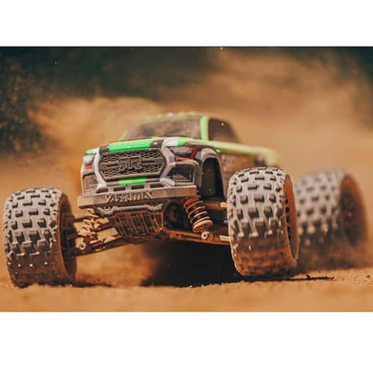 ARRMA 1/18 Granite GROM MEGA 380 Brushed 4X4 Monster Truck RTR, Green | RC Truck, Includes Battery & Charger, ARA2102T3 - color: Green