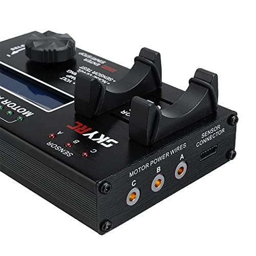 SKYRC SK-500020-01 Brushless LCD Display 3 Mode Motor Analyzer Monitor Tester for Hobby Remote Control Car Motor Testing with Connectors and Manual