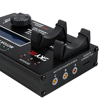 SKYRC SK-500020-01 Brushless LCD Display 3 Mode Motor Analyzer Monitor Tester for Hobby Remote Control Car Motor Testing with Connectors and Manual