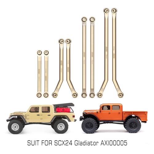 INJORA Brass High Clearance 4 Link Set for 1/24 SCX24 Gladiator Power Wagon - color: Brass