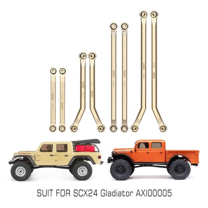 INJORA Brass High Clearance 4 Link Set for 1/24 SCX24 Gladiator Power Wagon - color: Brass