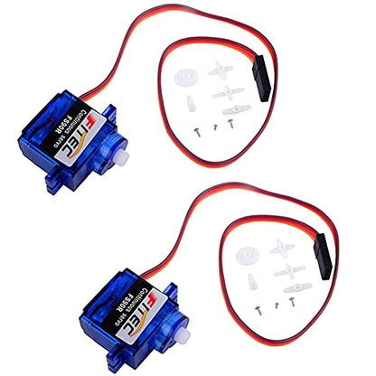 Feetech FS90R 360 Degree Continuous Rotation Micro RC Servo Motor 6V for Arduino Microbit Smart Car Robot (Pack of 2) | (Pack of 2) FS90R 360 Degree Continuous Rotation Micro 9g Servo Motor 6V for Arduino