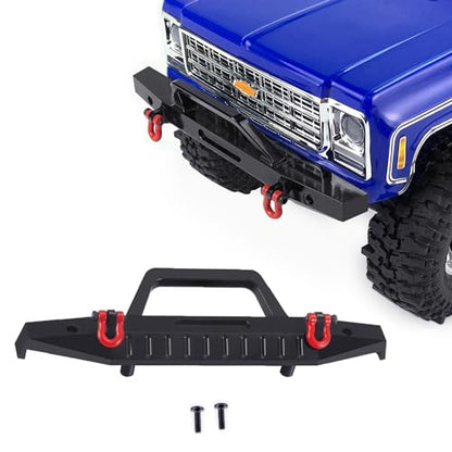 MOHERO Aluminum Front and Rear Bumper Set with Tow Hook for 1/18 TRX4M High Trail K10 RC Crawler Car Upgrade Part,(Front&Rear) - color: Front & Rear
