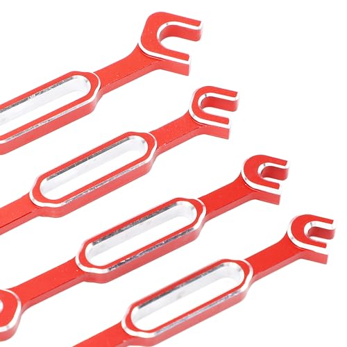 RC Car Wrench, 3.0 to 6.0mm Aluminum Alloy Turnbuckle Nut Ball Joint Remover Wrench Set, with Lightweight Durable Construction for Adjusting Ball Joints, Pull Rods, and Push Rods (Red) - color: Red