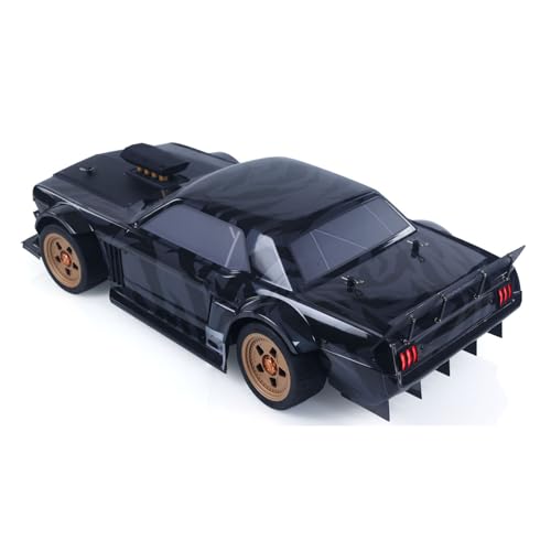 TOUCAN RC HOBBY 1/7 Racing EX07 Radio Control On-Road Car AWD RC Hypercar Adjustable Front Suspension Center Differential Disc Brake RTR - color: Black