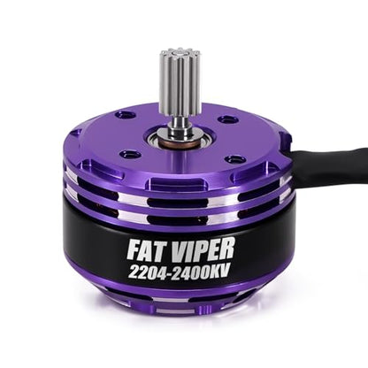 INJORA Fat Viper 2204 2400KV Brushless Outrunner Motor for 1/18 TRX4M - size: 2400KV Motor without Transmission