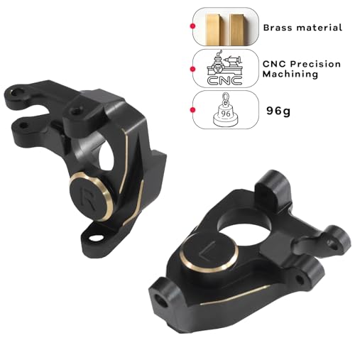 F10 Portal Axle Brass Weights Steering Knuckles with Front & Rear Portal Covers for Vanquish VRD VS4-10 Phoenix 1/10 RC Crawler LCG Lower COG Upgrade (Knuckle:96g) - color: Knuckle:96g