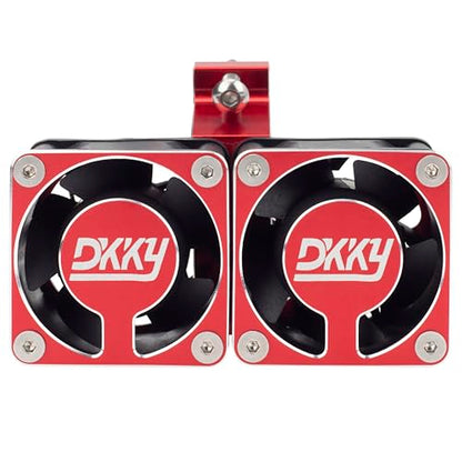 DKKY RC Motor Cooling Fan Heatsink with 42mm Mount for Arrma Axial Traxxas 1/6 1/8 1/10 RC Models with 4274 4286 Motor (Red) - color: Red