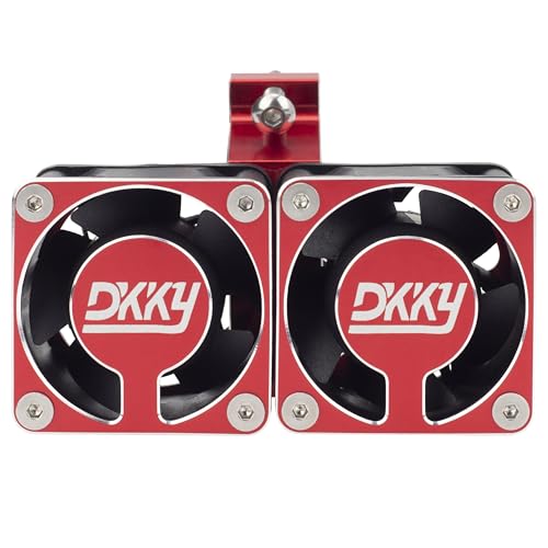 DKKY RC Motor Cooling Fan Heatsink with 42mm Mount for Arrma Axial Traxxas 1/6 1/8 1/10 RC Models with 4274 4286 Motor (Red) - color: Red