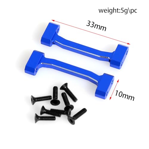 Aluminum Shock Absorber Bracket Reinforcement Seat RC Upgraded Parts for LOSI 1/18 Mini LMT 4X4 Brushed Monster Truck RTR-LOS01026 RC Car (Blue) - color: Blue