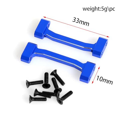 Aluminum Shock Absorber Bracket Reinforcement Seat RC Upgraded Parts for LOSI 1/18 Mini LMT 4X4 Brushed Monster Truck RTR-LOS01026 RC Car (Blue) - color: Blue