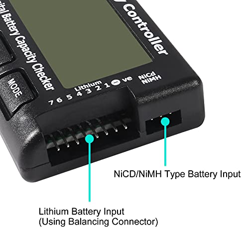 RC Cellmeter 7 Digital Battery Capacity Checker Controller Tester Voltage Tester for LiPo Life Li-ion NiMH Nicd Cell Meter 2PCS