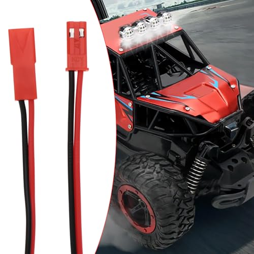 4Pcs JST Plug Connector Cable 2Pin Male to Female Extension Cable Compatible with RC Model Car Retrofitting Radio Control 22AWG 100cm