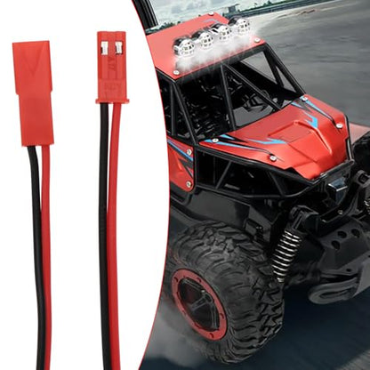 4Pcs JST Plug Connector Cable 2Pin Male to Female Extension Cable Compatible with RC Model Car Retrofitting Radio Control 22AWG 100cm