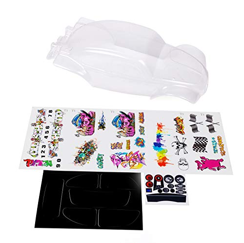 SummitLink Replacement Custom Body Clear Unpainted with Stickers Compatible for 1/10 Scale RC Car or Truck (Truck not Included) SSB-C-01