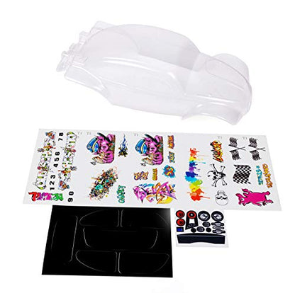 SummitLink Replacement Custom Body Clear Unpainted with Stickers Compatible for 1/10 Scale RC Car or Truck (Truck not Included) SSB-C-01