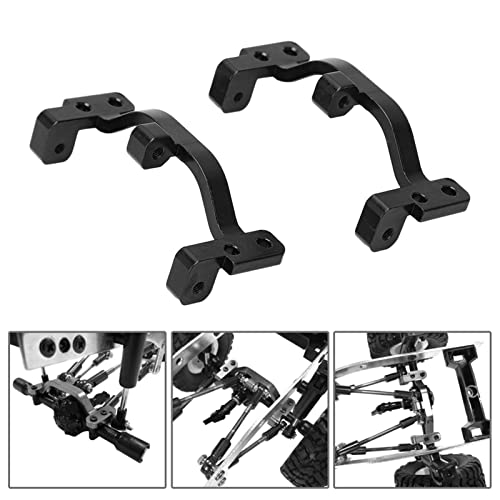Dilwe 2Pcs RC Pull Rod Base Seat, Aluminum Alloy Pull Rod Base RC Accessories for WPL C24 C14 C14K C24K 1/16 RC Car Upgrade Parts RC Car Replacement Parts(Black)
