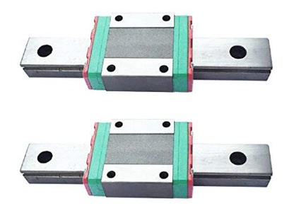 TEN-HIGH MGN9 90mm Linear Guide Rail Linear Motion Slide Rails Linear Motion Products, for 3D Printer and CNC Machine, 2pcs Rails + 2pcs MGN9C Block Bearings - size: 90mm, style: MGN9
