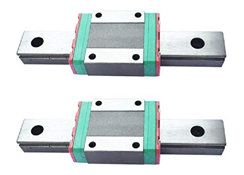 TEN-HIGH MGN9 80mm Linear Guide Rail Linear Motion Slide Rails Linear Motion Products, for 3D Printer and CNC Machine, 2pcs Rails + 2pcs MGN9C Block Bearings - size: 80mm, style: MGN9